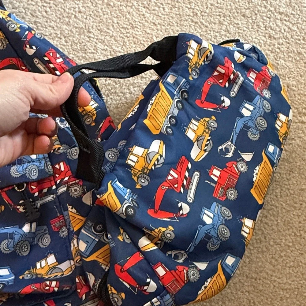 Trucks/dozer backpack and lunchbox